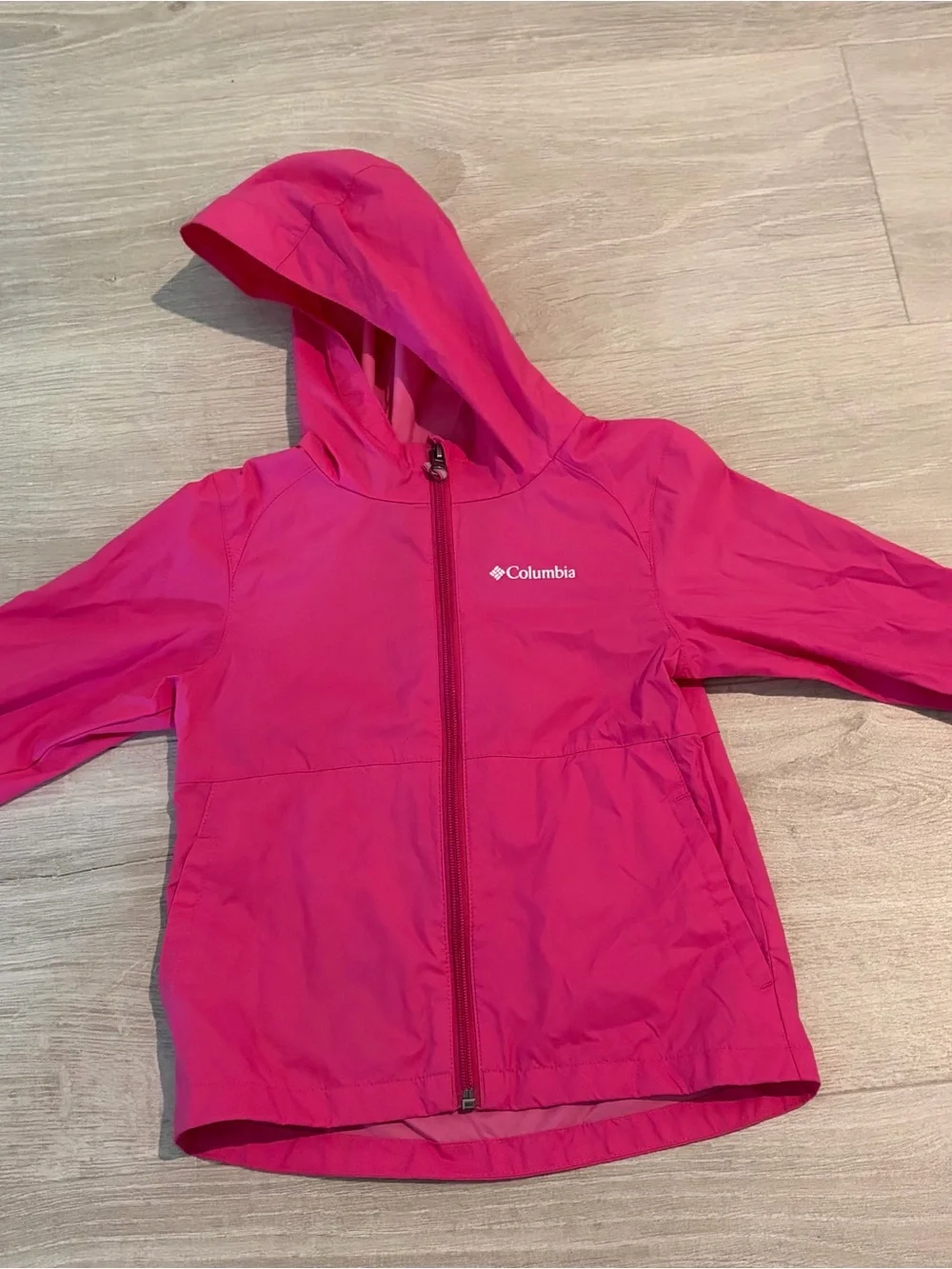 Columbia Kids' Hooded Shell Jacket - Bright Pink